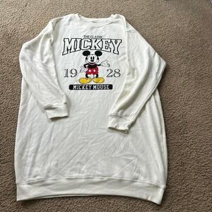 Vintage White Disney Mickey Mouse sweatshirt dress